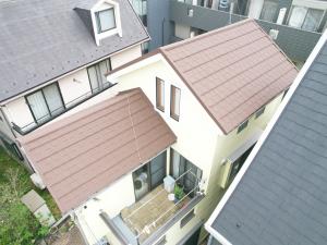 石付き板金屋根材 セネター 施工完成