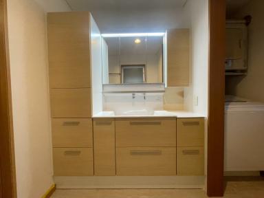 洗面のリフォームが完了しました。